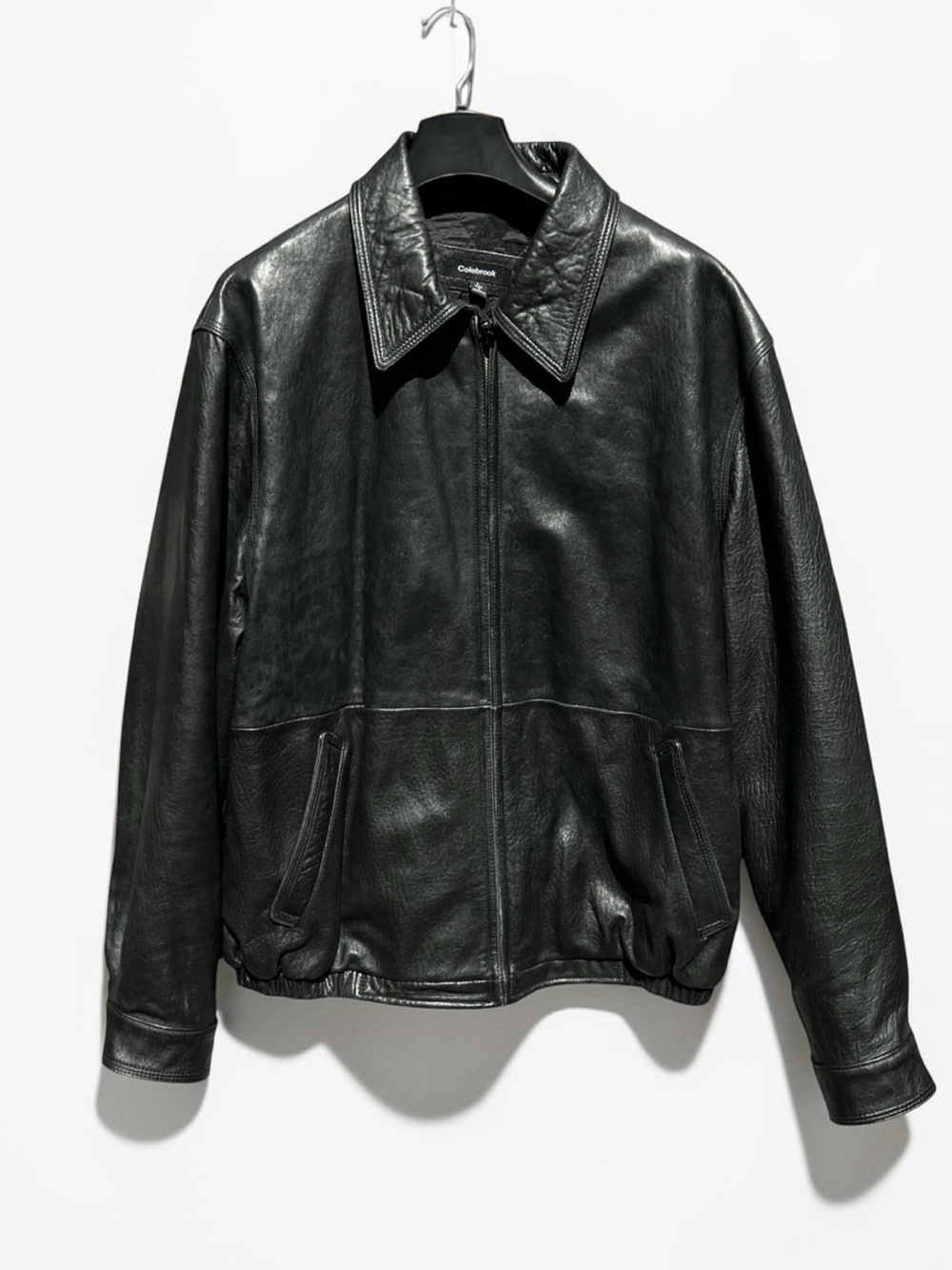 🌻American Classics Colebrook Black Y2K Vintage Leather Bomber Jacket Men's L